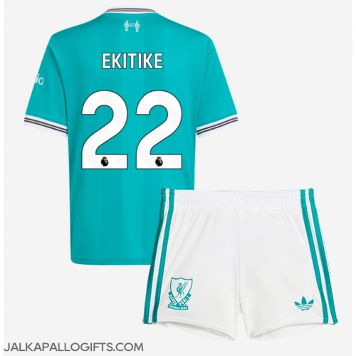 Liverpool Hugo Ekitike #22 Kolmas Peliasu Lasten 2025-26 Lyhythihainen (+ Lyhyet housut)
